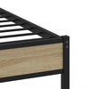 vidaXL Metal Bed Frame without Mattress Sonoma Oak 135x190 cm Double