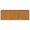 vidaXL Wall Planters 2 pcs Rusty Corten Steel 53x10x17 cm