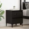 vidaXL Bedside Cabinet Black oak 40 x 35 x 50 cm Engineered wood