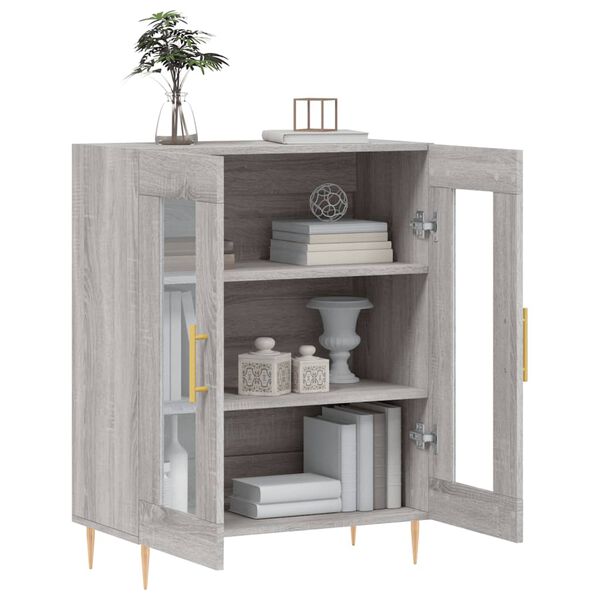 vidaXL Sideboard Grey Sonoma 69.5x34x90 cm Engineered Wood