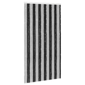 vidaXL Insect Curtain Chenille Grey and Black 118 x 220 cm 100% PP