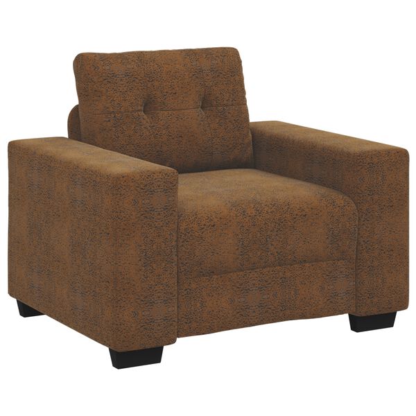 vidaXL Sofa Chair with Cushion Brown [Faux leather and Wood]