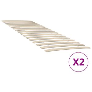 vidaXL Bed Slats Replacements with 34 Slats 2 pcs 80x200 cm