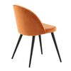 Venture Home Dining Chairs 2 pcs Velvet Velvet Black and Rusty Orange