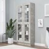 vidaXL Vitrine Cabinet Concrete Grey 82.5x30.5x185 cm Engineered Wood