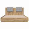 vidaXL Bed Frame with Headboard with Storage Artisan Oak 160 x 200 cm