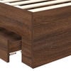 vidaXL Bed Frame with Headboard Brown Oak 75 x 190 cm Engineered Wood