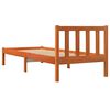 vidaXL Bed Frame without Mattress Wax Brown 90x200 cm Solid Wood Pine