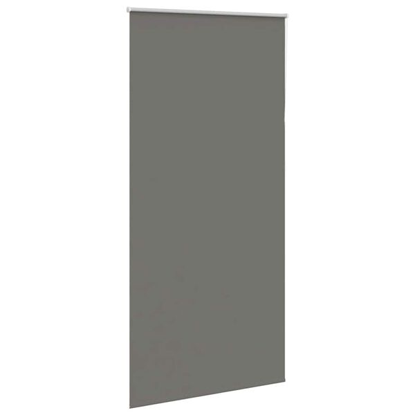 vidaXL Roller Blind Blackout Grey 100x230 cm Fabric Width 95.7 cm Polyester