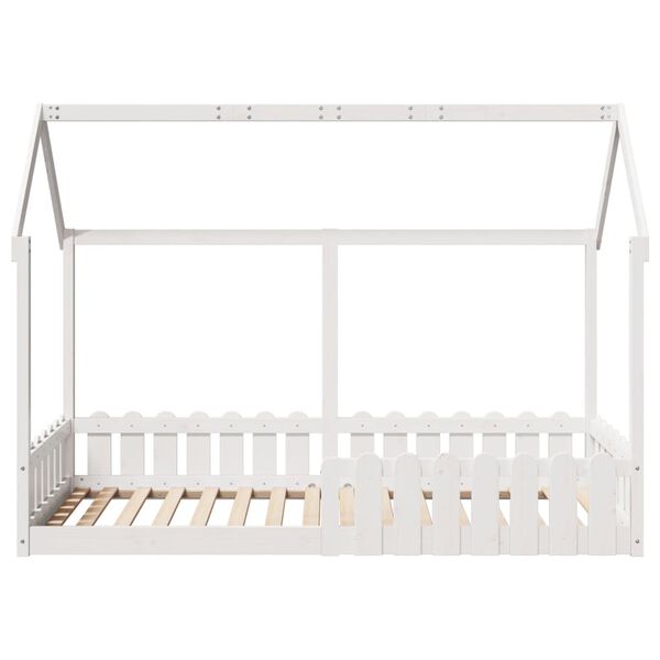 vidaXL Kids' House Bed Frame without Mattress White 90x190 cm Single