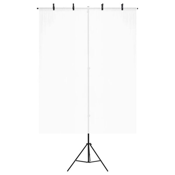 vidaXL T-Shape Background Stand Black 151x60x(70-200) cm