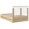 vidaXL Bed Frame with Drawer Sonoma Oak 120 x 200 cm Engineer Wood