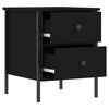 vidaXL Bedside Cabinet Black 40x42x50 cm Engineered Wood