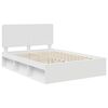 vidaXL Bed Frame with Headboard White 150 x 200 cm Solid Pine Wood
