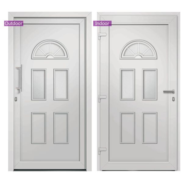 vidaXL Front Door White 110x210 cm