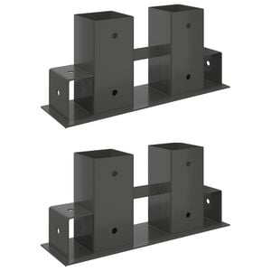 Firewood Stack Aid 2 pcs Anthracite 34 x 10 x 15 cm Steel