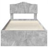 vidaXL Bed Frame Concrete Grey 100 x 200 cm Engineered Wood