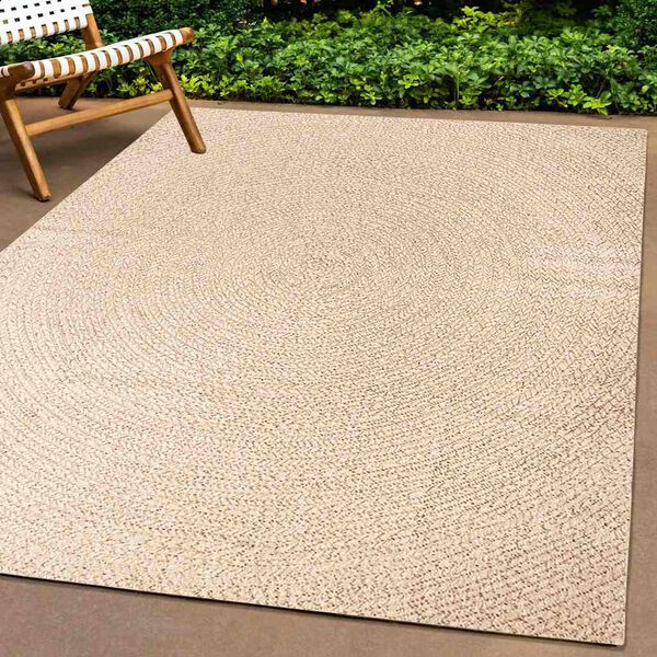 vidaXL Rug ZIZUR Beige 200x290 cm Jute Look Indoor and Outdoor