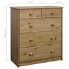 vidaXL Chest of Drawers 75x35x80.5 cm Solid Pine Wood