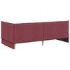 vidaXL Corner Bed Frame with Headboard Wine Red 80 cm x 200 cm Velvet