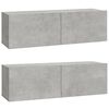 vidaXL 4 Piece TV Cabinet Set Concrete Grey Engineered Wood