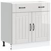 vidaXL Kitchen Base Cabinet "Lucca" High Gloss White Engineered Wood