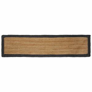 vidaXL Area Rug Dark Grey 60 x 200 cm Jute