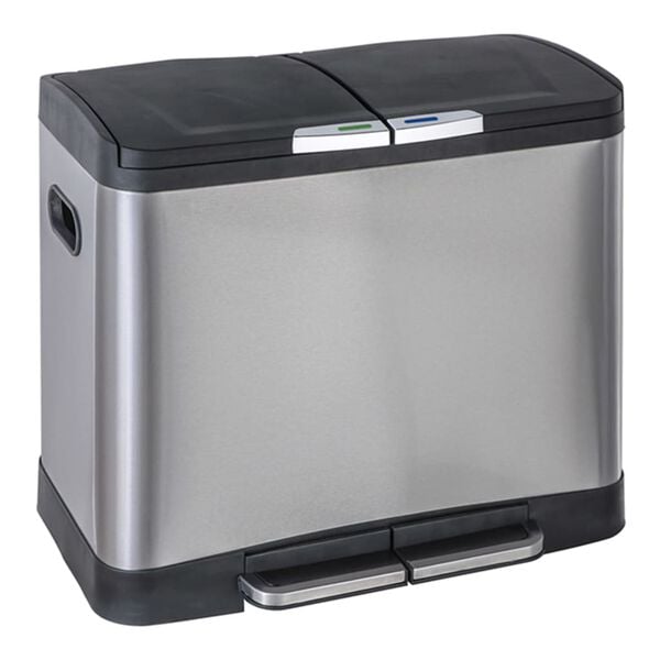 Practo Home Pedal Bin 2x20 L Matt Stainless Steel