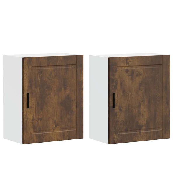 vidaXL Kitchen Wall Cabinets 2 pcs&nbsp;Porto Smoked Oak Engineered Wood