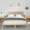 vidaXL Bed Frame Brown 150 x 200 cm Solid Pine Wood