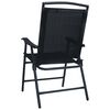 vidaXL Folding Garden Chairs 2 pcs Texilene Black