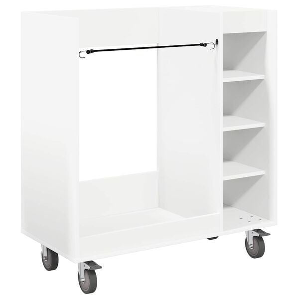vidaXL Golf Cabinet with Wheel Plain White 90 x 45 x 98 cm