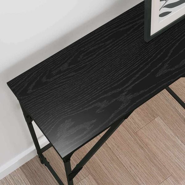 vidaXL Console Table Black Oak 140 x 29 x 75 cm Engineered Wood
