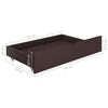 vidaXL Bed Frame without Mattress Dark Brown Solid Pinewood 180x200 cm Super King (322017+2x321988)