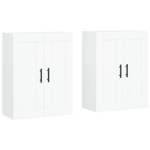 vidaXL Wall Mounted Cabinets 2 pcs White Engineered Wood