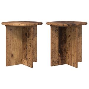 vidaXL Plant Stand 2 pcs Old Wood 40 x 40 x 40 cm Engineered Wood