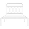 vidaXL Metal Bed Frame without Mattress with Headboard White 107x203cm