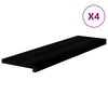 vidaXL Stair Treads 4 pcs Brown Black 90x30x2 cm Solid Wood Oak