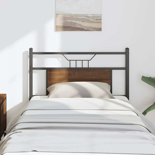 vidaXL Replace Headboard Brown Oak 80 cm Engineered Wood and Steel