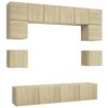 vidaXL TV Cabinet Set | Sonoma oak | Engineered wood | Standard | TV Cabinet Set