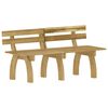 vidaXL 3 Piece Garden Dining Set Impregnated Pinewood