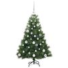 vidaXL Artificial Christmas Tree with 150 LEDs Green 120 cm PE and PVC