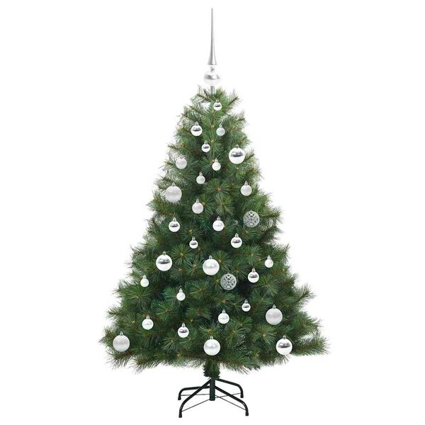 vidaXL Artificial Christmas Tree with 150 LEDs Green 120 cm PE and PVC