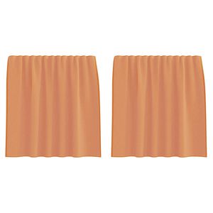 vidaXL Voile Curtains with Rod Pockets 2 pcs Terracotta