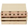 vidaXL Chicken Laying Nest 3 Compartments 72x33x54 cm Solid Pine Wood