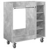 vidaXL Golf Cabinet with Wheel Plain Concrete Grey 90 x 45 x 98 cm