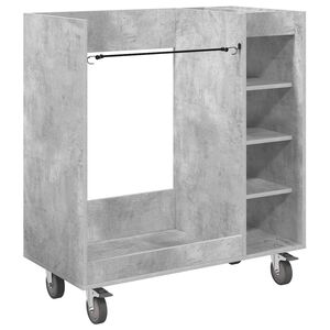 vidaXL Golf Cabinet with Wheel Plain Concrete Grey 90 x 45 x 98 cm