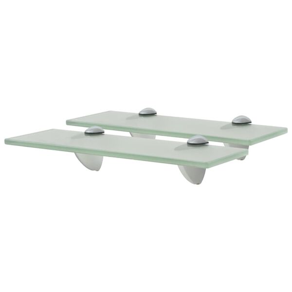 vidaXL Floating Shelves 2 pcs Glass 30x10 cm 8 mm