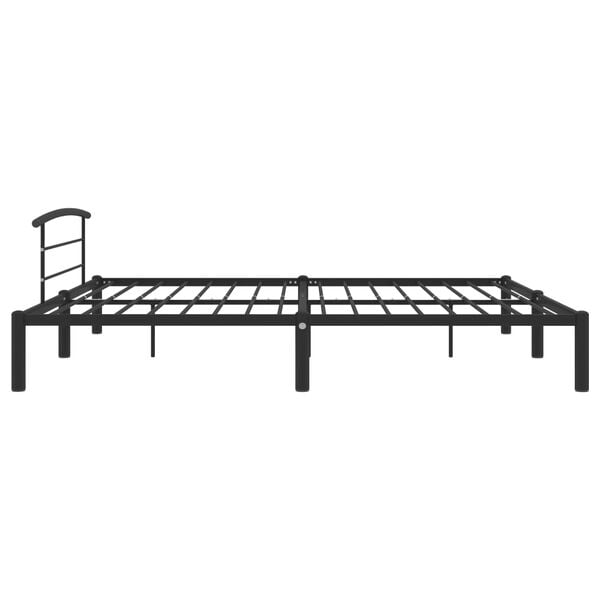 vidaXL Bed Frame without Mattress Black Metal 200x200 cm