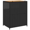 vidaXL Cabinet Black 70 x 50 x 87 cm Polyester and Roly Ratten